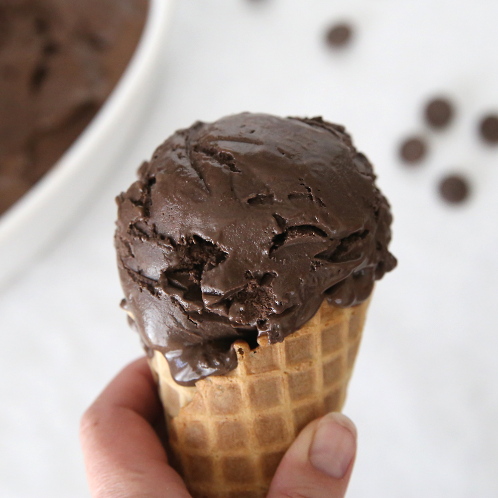 Authentic Homemade Dark Chocolate Fudge Ice Cream Recipe